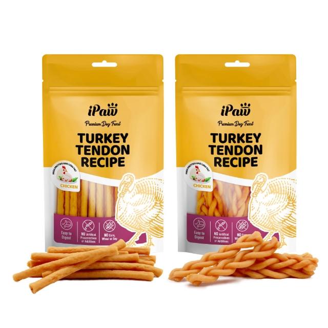 【iPaw】火雞筋雞肉軟肉條 100g/入(狗零食/肉條/台灣製造/寵物零食)