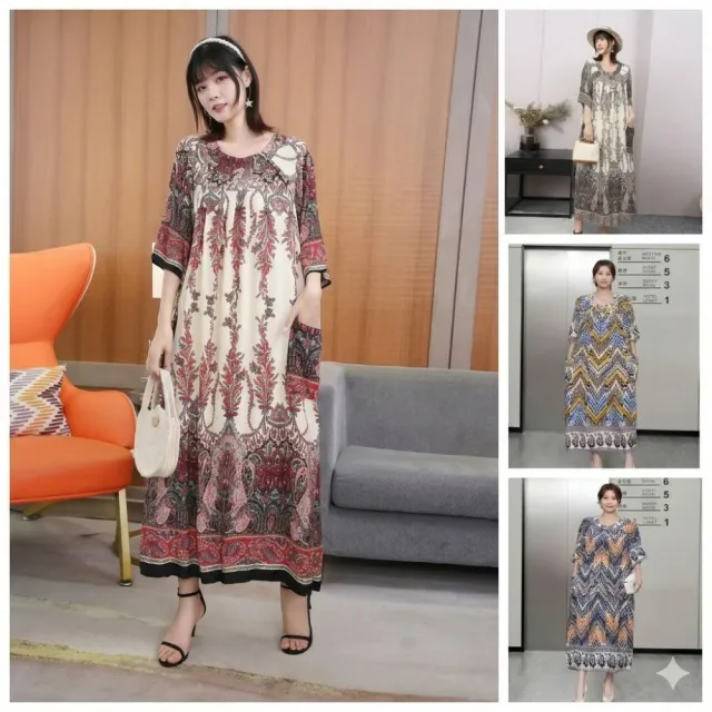 【巴黎精品】現貨+預購 波西米亞長裙沙灘裙棉綢洋裝大尺碼女裝雪紡裙(渡假風碎花吊帶裙女裙子18款b1a6 B)