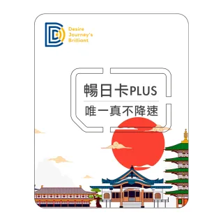 【DJB SIM】暢日卡PLUS-日本網卡 8天吃到飽不降速(四大電信商資源共享)