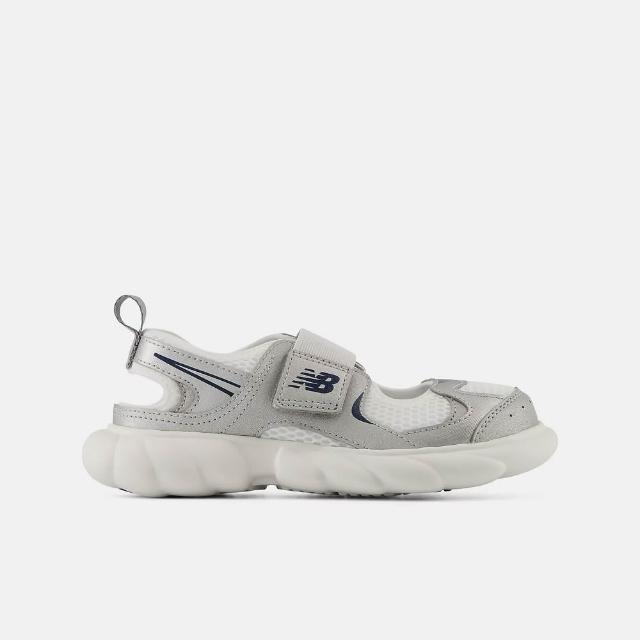 【NEW BALANCE】NB 230 童鞋 包頭涼鞋 休閒 運動 透氣 魔鬼氈  中大童 男童 女童 銀色 (P23039Z-M)