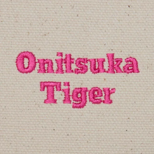 【Onitsuka Tiger】鬼塚虎 官方旗艦店 老虎吊牌米色帆布托特包小(3183B266-700)