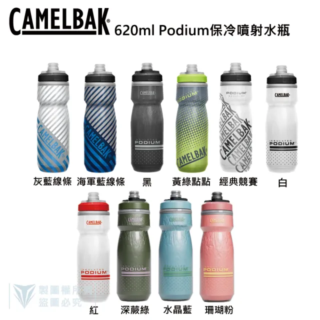 【CAMELBAK】620ml Podium Chill 保冷噴射水瓶(Camelbak / 雙倍保冷 / 自行車水壺)