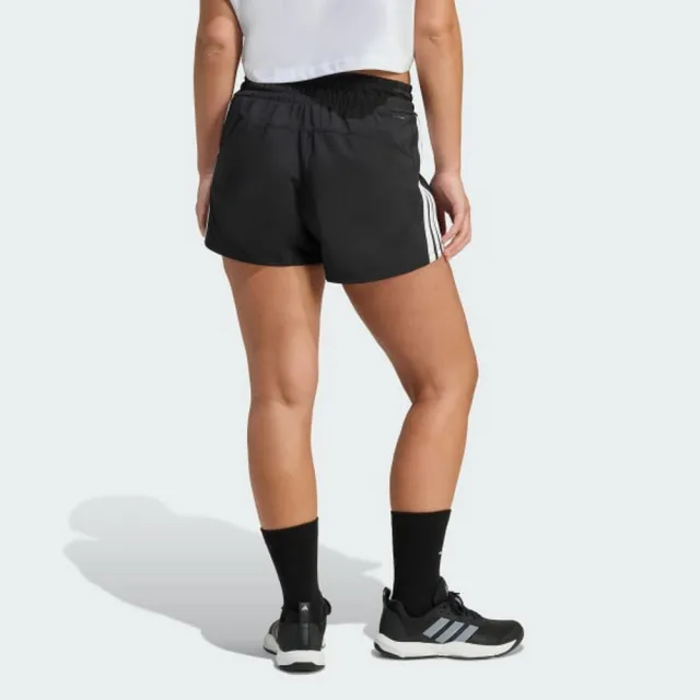 【adidas 愛迪達】運動 休閒 短褲 短袖 女褲 PACER HIGH W (KD7318)