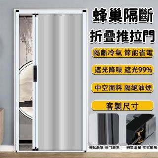 【歐德沐】蜂巢隔斷折疊推拉門 客製尺寸 遮光降噪 隔絕油煙 隔斷門 隱形推拉門 遮陽門簾 門簾 預購15天