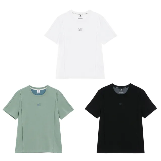 【PLAYBOY】涼感雙色立折T-SHIRT - 白色