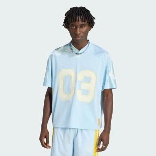 【adidas 愛迪達】Fb Jersey 男 足球衣 冰藍 亞版 復古 穿搭(KU3878)