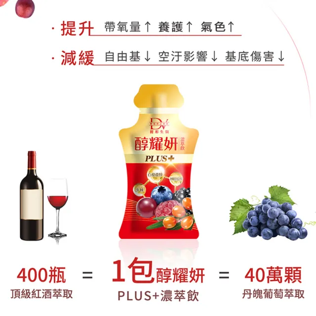 【DV 麗彤生醫】醇耀妍plus濃萃飲x9盒(10包/盒;贈醇養妍膠原蛋白版1盒共36包;保健禮盒)