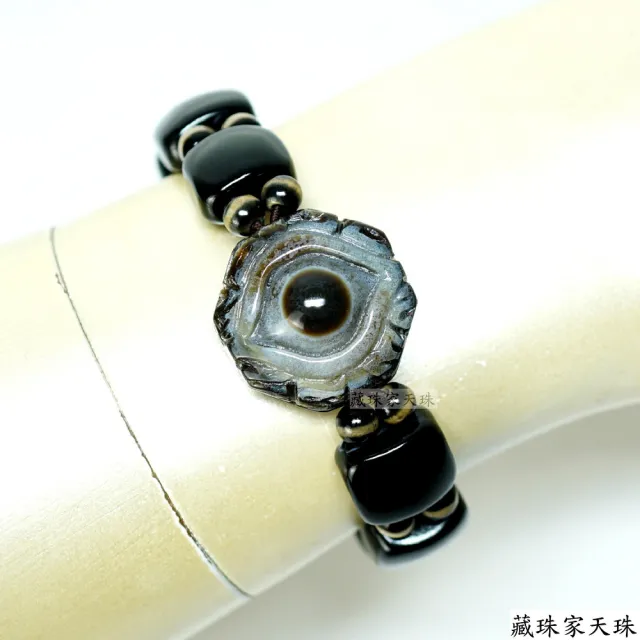 【藏珠家】精品23mm財咒天眼+兩儀八卦天珠手鍊