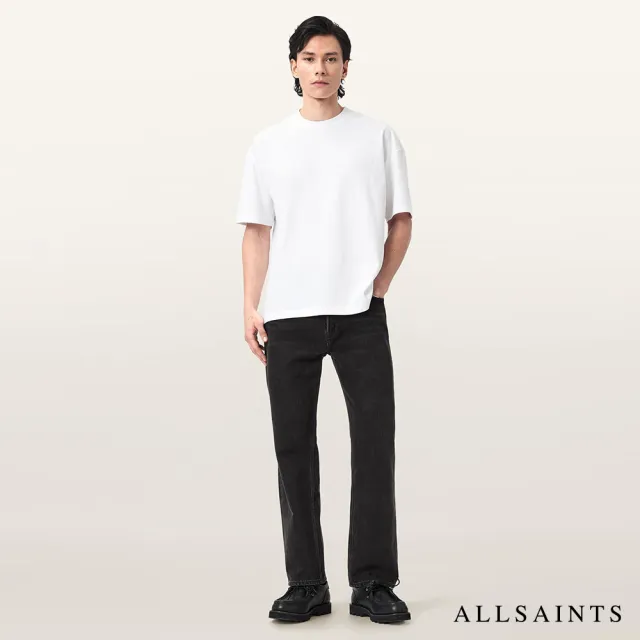 【ALLSAINTS】XANDER 純棉寬鬆LOGO短袖T恤-灰 M030JC(寬鬆版型)