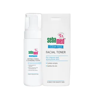 【SEBAMED 施巴】痘淨潔面慕斯150ml+痘淨調理潔膚水200ml(總代理)