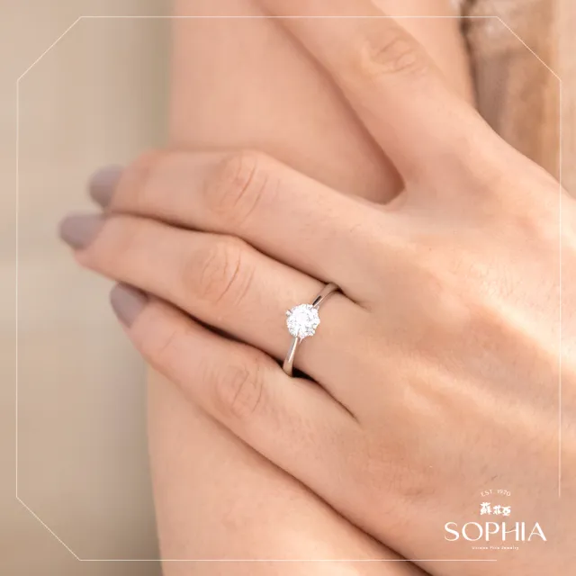 【蘇菲亞珠寶】GIA 50分 D/SI1 18K金 費洛拉S 鑽石戒指