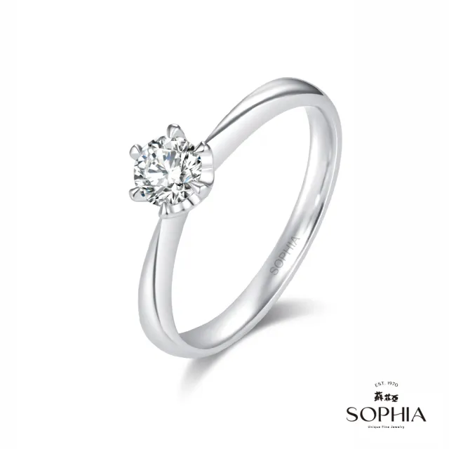 【蘇菲亞珠寶】GIA 50分 D/SI1 PT950鉑金 經典六爪 鑽石戒指