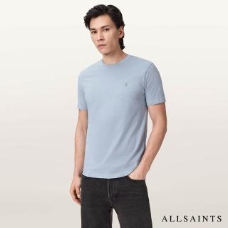 【ALLSAINTS】BRACE 純棉柔軟厚實公羊頭骨短袖T恤-藍灰 M030JB(修身版型)