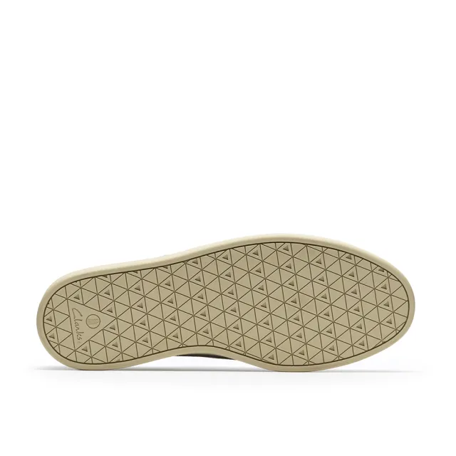 【Clarks】男鞋 Lockford Boat真皮時尚舒適船型鞋 帆船鞋 休閒鞋(淺灰色)(CLM86610C)