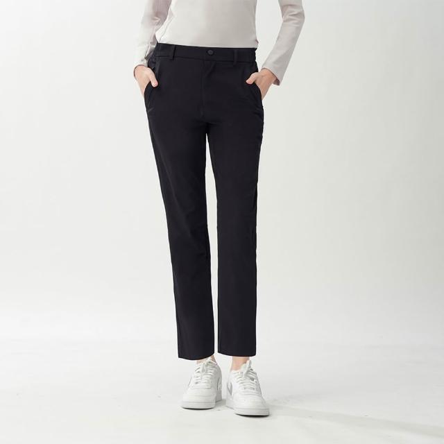 【pierre cardin 皮爾卡登】網路獨家 女款 透氣速乾休閒長褲-黑色(8267881-99)