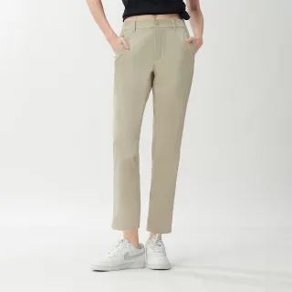 【pierre cardin 皮爾卡登】網路獨家 女款 透氣速乾休閒長褲-淺卡其色(8267881-82)