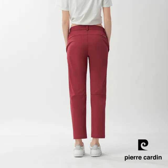 【pierre cardin 皮爾卡登】網路獨家 女款 透氣速乾休閒長褲-紅色(8267881-75)