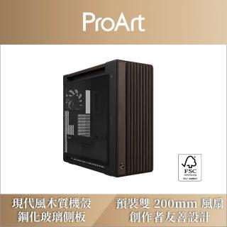 【ASUS 華碩】ProArt PA602 胡桃木透側版 現代黑 電腦機殼 (PA602-WALNUT-WOOD-TG)