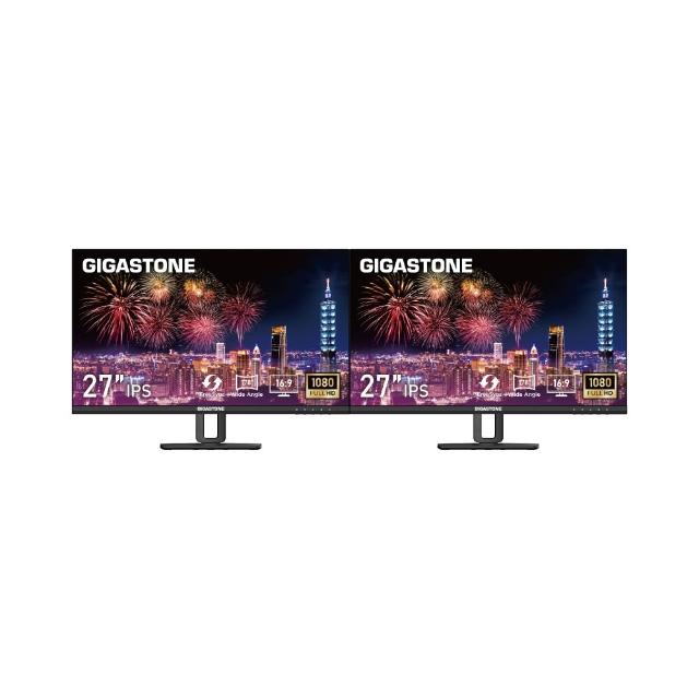 【Gigastone 立達國際】(2入組)LM-27FF5H 27型 IPS 100Hz Type-C FHD極窄邊框螢幕