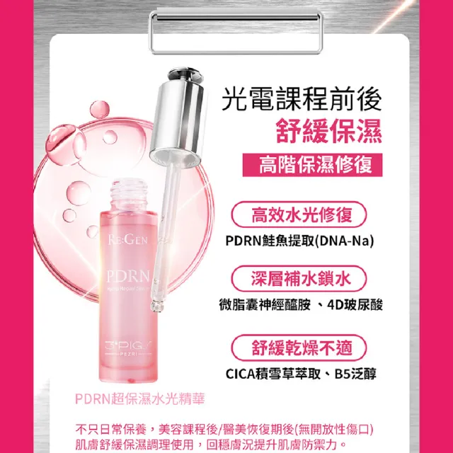 【PEZRI 派翠】618限定★PDRN水光美白禮盒(PDRN超保濕水光精華 贈VC美白精華乳/美妝盒/送禮