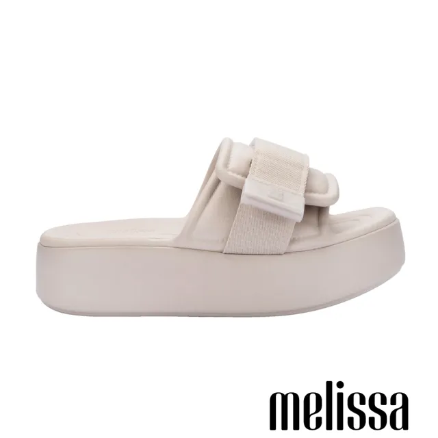 【Melissa】雲朵寬帶厚底拖鞋(米色)