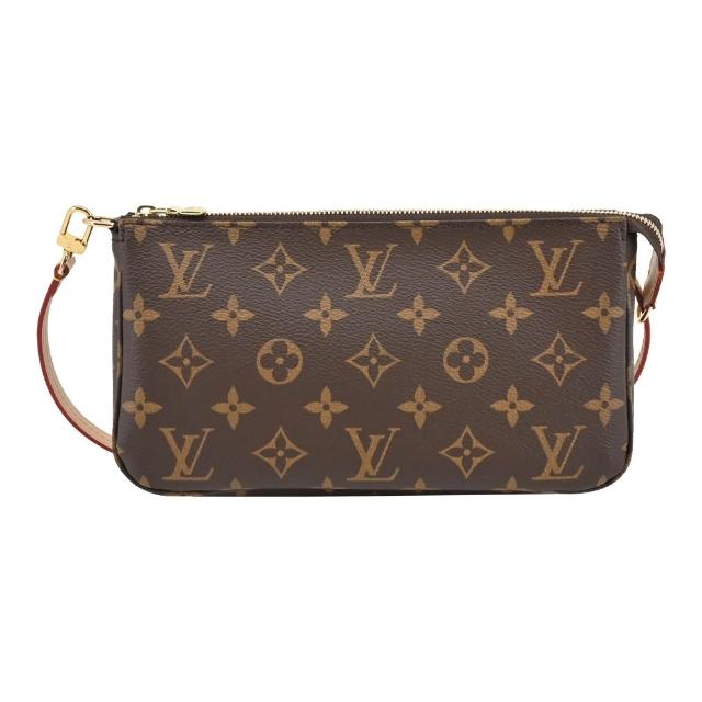 【Louis Vuitton 路易威登】M40712 Pochette Monogram 帆布麻將包(卡其)
