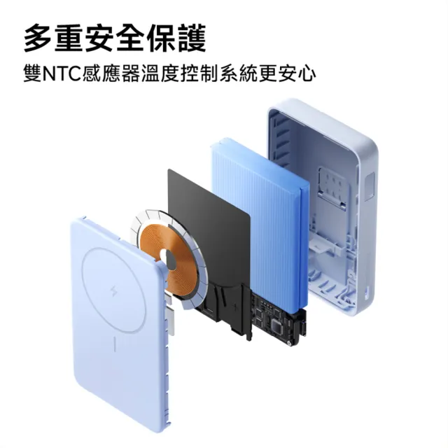【小米】官方旗艦館 Xiaomi 磁吸支架行動電源 10000 7.5W(自帶線/有線充33W/LED電量顯示/可同時充3台設備)