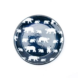 【NITORI 宜得利家居】圓皿 白熊 NV 16.5CM
