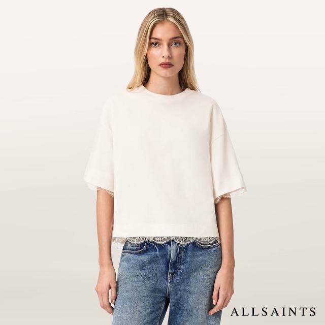 【ALLSAINTS】NIA 蕾絲純棉短袖T恤 W025JD(寬鬆版型)