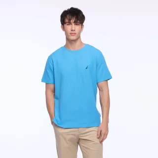 【NAUTICA】官方旗艦 男裝 吸濕排汗休閒短袖T恤(藍色)