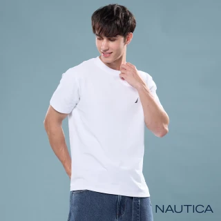 【NAUTICA】官方旗艦 男裝 吸濕排汗休閒短袖T恤(白色)