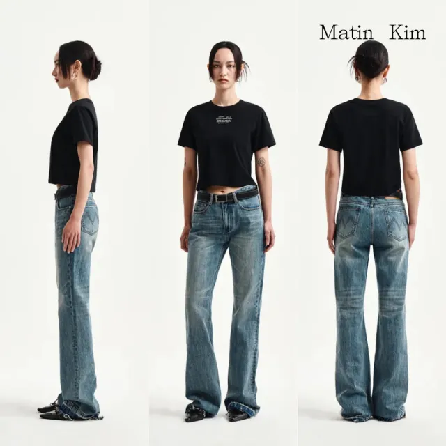 【MATIN KIM】官方旗艦 標籤字母印花短版上衣(多款任選)