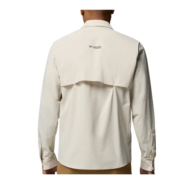 【Columbia 哥倫比亞】男款-防曬UPF50快排長袖襯衫-Silver Ridge™ Elite LS Woven-淺卡其(UAE57210HI/KS)