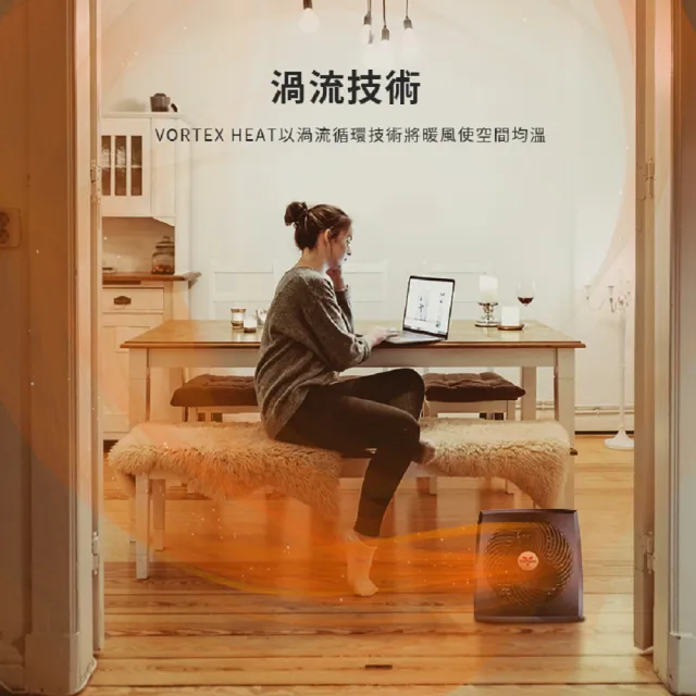【VORNADO 沃拿多】空氣循環電暖器PVH-TW(開機即熱 運轉安靜 快速送達)