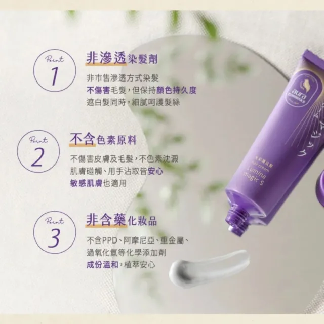 即期品【AURA 雅鄔樂】光彩護汝髮40gX2件組(女人我最大激推/銀離子感光著色乳)