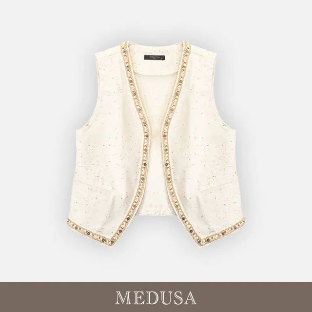 【MEDUSA 曼度莎】現貨-米杏波西米亞民族風刺繡背心（M-XL）｜刺繡背心 純棉背心 女休閒上衣