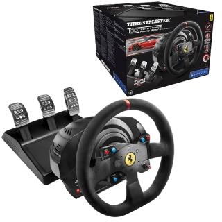 【THRUSTMASTER 圖馬斯特】T300AE Ferrari Alcantara Edition 法拉利聯名款方向盤 支援PS4.PS5.PC