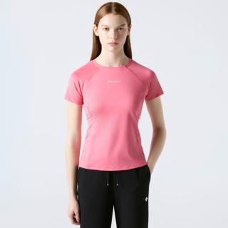 【DESCENTE】短袖上衣 女 快排 WOMEN SLIM-FIT SHORT SLEEVE T-SHIRTS 粉 SR122PTS12-PINK