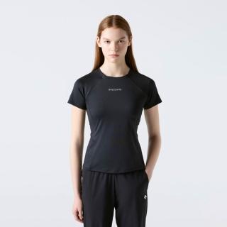 【DESCENTE】短袖上衣 女 快排 WOMEN SLIM-FIT SHORT SLEEVE T-SHIRTS 黑 SR122PTS12-BLK0