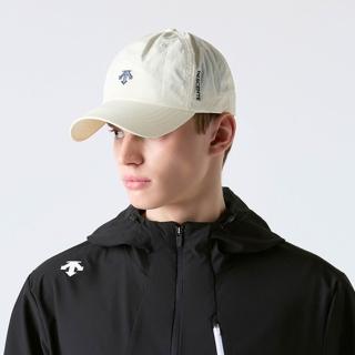 【DESCENTE】帽子 運動帽 棒球帽 遮陽帽 快排 SPORTS BASIC SPRIT LOGO WOVEN CAP 象牙 SR123UCP19-IVY0