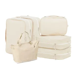 【Branden】品牌旗艦店｜二代壓縮收納袋組-S+M+M+L+L+托特包（旅行壓縮袋・旅行收納袋・壓縮收納袋）