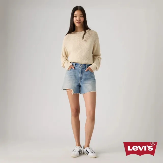 【LEVIS】牛仔短褲 高腰短褲 貓鬚短褲 女生短褲 女生牛仔褲 人氣新品 005DS-0001