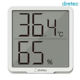 【DRETEC】日本 Dretec 簡約溫濕度計 O-455 白(溫濕度計 寵物)