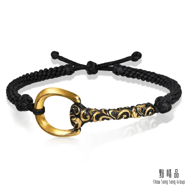 【點睛品】卷草紋 黃金手繩(大)_計價黃金