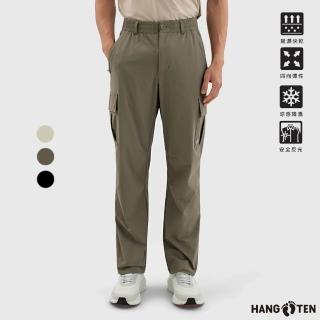 【Hang Ten】男裝-恆溫多功能-STRAIGHT FIT四面彈吸濕快乾抗撕裂口袋工裝長褲(多色選)