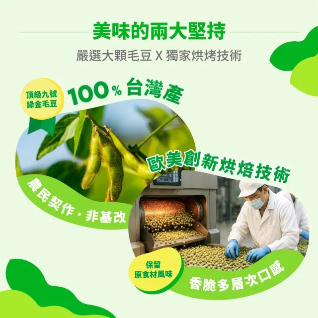 【比你豆】爽脆毛豆-隨手包25gx15入(原焙輕湖鹽/日式芥末任選)