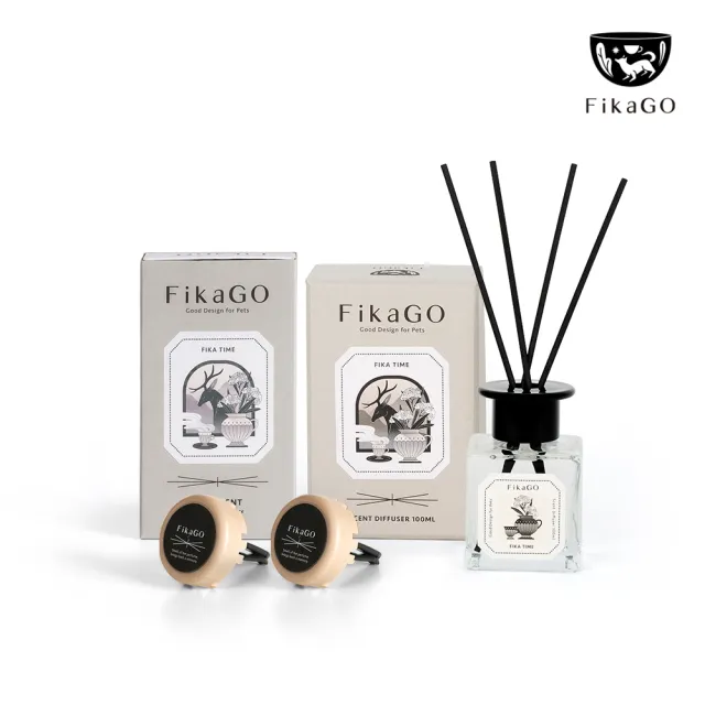 【FikaGO】寵物友善香氛-入門組 天然安全成份友善毛孩 (室內擴香+車用香氛組) 香氛任選