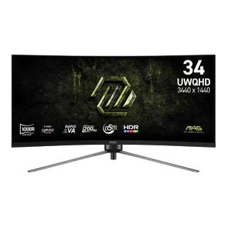 【MSI 微星】MAG 345CQRF E20 34型 VA UWQHD 200Hz 電競曲面螢幕(Adaptive Sync/1000R)
