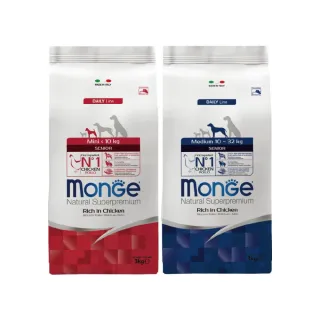 【Monge 瑪恩吉】天然呵護熟齡犬 3kg（小型｜中大型）（雞肉口味）(狗飼料、狗糧、狗主食、犬糧)