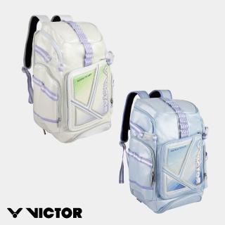 【VICTOR 勝利體育】後背包 羽球拍包(BR9016 AJ/FM 亮白+淺牡丹紫/明亮藍+捲雲藍)